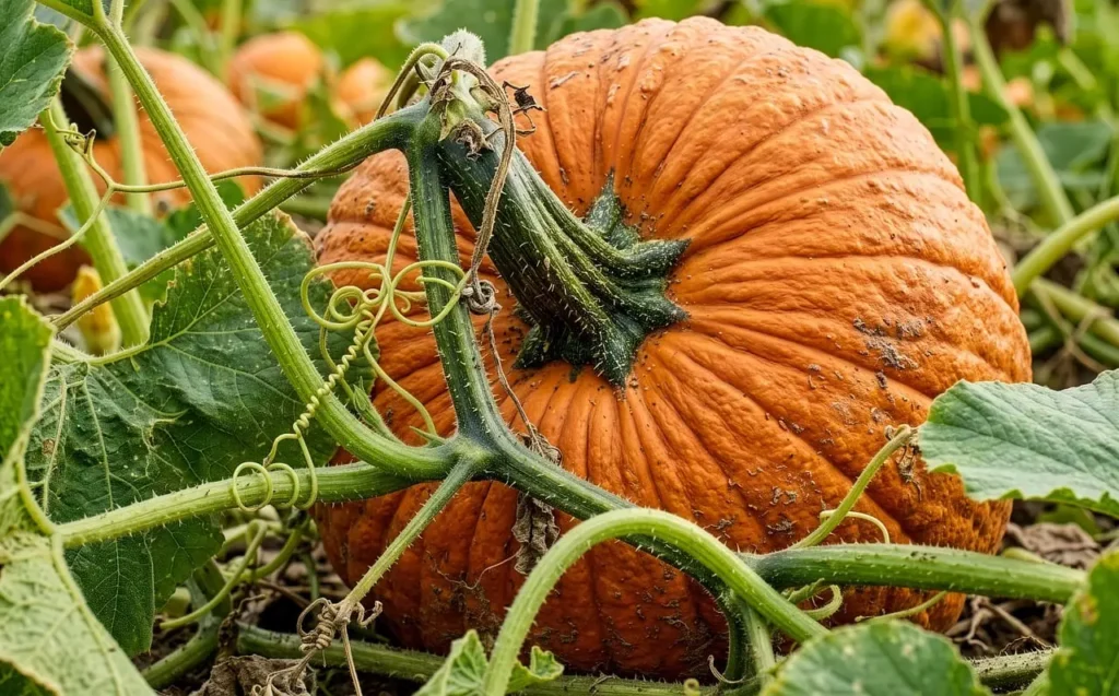 Foto eines Kürbis im Garten: Lebenspflege im Herbst, Ernährung im Herbst.